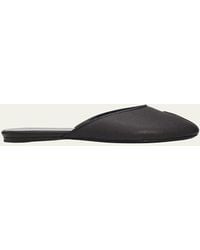 Jude - Date Leather Peep-Toe Flats - Lyst
