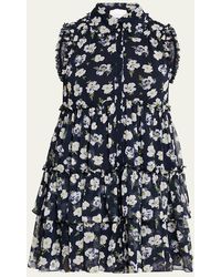 Cinq À Sept - Becci Floral Sleeveless Mini Dress - Lyst