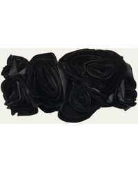 Carolina Herrera - Draped Flower Off-The-Shoulder Crop Top - Lyst