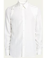Alexander McQueen - Silk Satin Harness Dress Shirt - Lyst