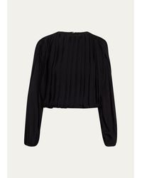 Jonathan Simkhai - Frida Pleated Blouse - Lyst