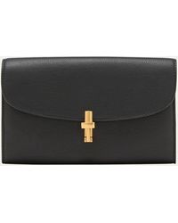 The Row - Sofia Continental Wallet In Grainy Leather - Lyst