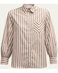 Rag & Bone - Maxine Striped Button-Front Shirt - Lyst