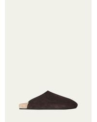 The Row - Hudson Suede Slide Mules - Lyst