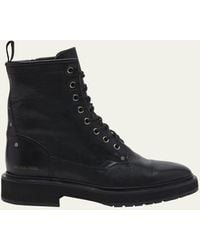 Golden Goose - Combat Leather Ankle Boots - Lyst