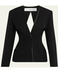 Lanvin - Single-Breasted Silk-Blend Backless Jacket - Lyst