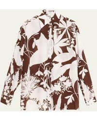 Michael Kors - Boyfriend Floral Print Button-front Shirt - Lyst