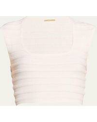 Alexis - Emille Square-neck Sleeveless Crop Top - Lyst