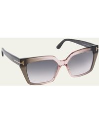 Tom Ford - Transparent Two-tone Acetate Cat-eye Sunglasses - Lyst