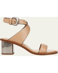 Vince - Dalia Leather Block-heel Sandals - Lyst