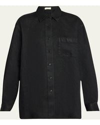 The Row - Nesson Oversized Linen Button-Down Shirt - Lyst
