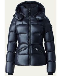 Mackage - Madalyn Lustrous Light Down Jacket With Hood For Ladies Black - Lyst