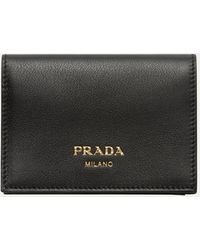 Prada - Calf Leather Compact Wallet - Lyst