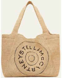 Stella McCartney - Logo Eco Crochet Raffia Tote Bag - Lyst