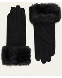 Pia Rossini - Monroe Touch Screen Gloves W/ Faux-fur Cuffs - Lyst
