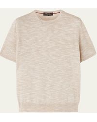 Loro Piana - Shoji Flax-silk Short-sleeve Sweater - Lyst