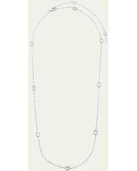 64 Facets - 18k White Gold Diamond Station Necklace - Lyst