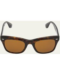 Brunello Cucinelli & Oliver Peoples - Square Acetate Sunglasses - Lyst