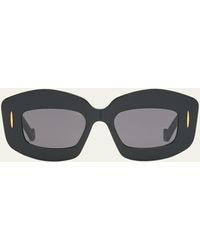 Loewe - Anagram Acetate-nylon Rectangle Sunglasses - Lyst