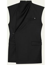 Helmut Lang - Sleeveless Cowl-Neck Blazer Dress - Lyst