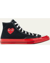 COMME DES GARÇONS PLAY - Comme Des Garçons Play X Converse Canvas High-top Trainers - Lyst