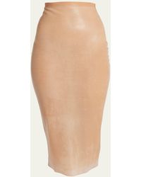 Alaïa - Sheer Latex Pencil Skirt - Lyst