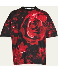 Alexander McQueen - Floral Wax Seal Print T-shirt - Lyst