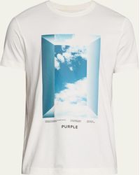 Purple - Window Sky-print T-shirt - Lyst