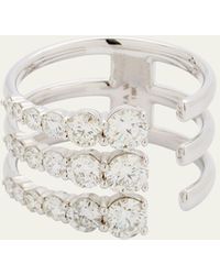 Jemma Wynne - 18k White Gold Connexion Diamond Triple Band Open Ring - Lyst