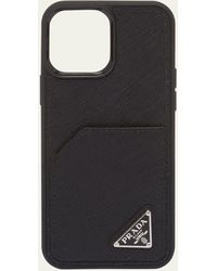 Prada - Saffiano Leather Iphone 14 Pro Max Phone Case - Lyst