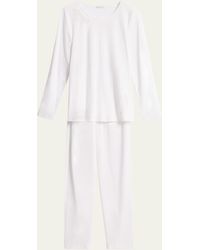 Hanro - Michelle Lace-trim Supima Cotton Pajama Set - Lyst