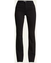 L'Agence - Ruth High-Rise Straight Jeans W/ Raw Hem - Lyst