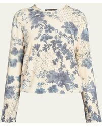 Loro Piana - Blue Eyes Hill Floral Cashmere Sweater - Lyst