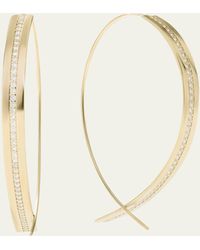 Lana Jewelry - 14k Flawless Vanity Single Row Diamond Upside Down Hoop Earrings - Lyst