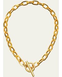 Ben-Amun - 24k Gold Electroplate Oval Link Chain Necklace - Lyst