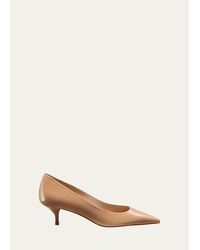 Stuart Weitzman - Stuart Patent Kitten Pumps - Lyst