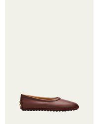 Tod's - Metal Dots Nappa Leather Ballerina Flats - Lyst