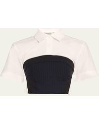 Jonathan Simkhai - Granger Short-Sleeve Combo Top - Lyst
