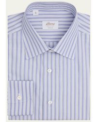 Brioni - Giza 45 Poplin Multi-Stripe Dress Shirt - Lyst