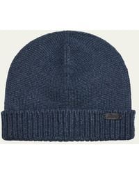 Brioni - Cashmere Knit Logo-Patch Beanie - Lyst