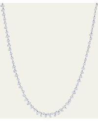 64 Facets - 18k White Gold Necklace With Diamonds - Lyst
