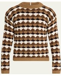 Moncler - Apos;S Geometric Jacquard Wool-Blend Crewneck Sweater - Lyst