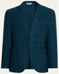 Boglioli - Wool Windowpane Single-Breasted Sport Coat - Lyst