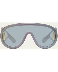 Loewe - Anagram Injected Plastic Shield Aviator Sunglasses - Lyst