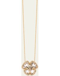 Daniella Kronfle - 18k Rose Gold Medium Butterfly Necklace With Smoky Quartz And Diamonds - Lyst