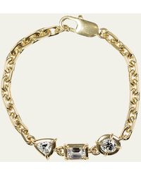 Dara Kaye - Architectura Triple-Stone Solitaire Chain Bracelet - Lyst
