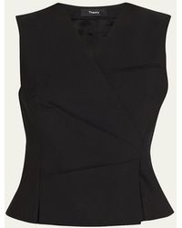 Theory - Shrunken Wrap Vest - Lyst