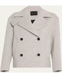 Proenza Schouler - Nola Double-Breasted Brushed Wool Cashmere Jacket - Lyst