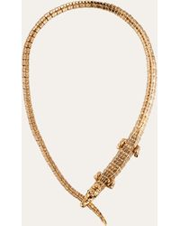 Bibi Van Der Velden - 18k Yellow Gold Alligator Wrap Necklace With Tsavorite - Lyst