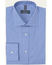 Bergdorf Goodman - Cotton Micro-check Dress Shirt - Lyst